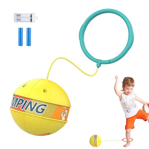 NNBWLMAEE Glowing Bouncing Ball, Sports Swing Ball, Ankle Skipping Toy with Bouncy Ball, Flashing Jump Ring Glowing Jumping Ball for Children & Adults Over 3 Years Old (B) von NNBWLMAEE