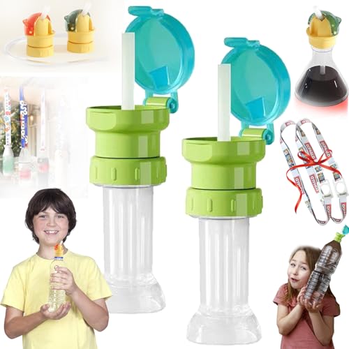 NNBWLMAEE Reusable Children Beverage Water Bottle Straw Lid, Water Bottle Spout Adapter for Kids, Water Bottle with Straw Lid, Protects Kids Mouth No Spill Silicone Water Bottle (B,2PCS-3) von NNBWLMAEE