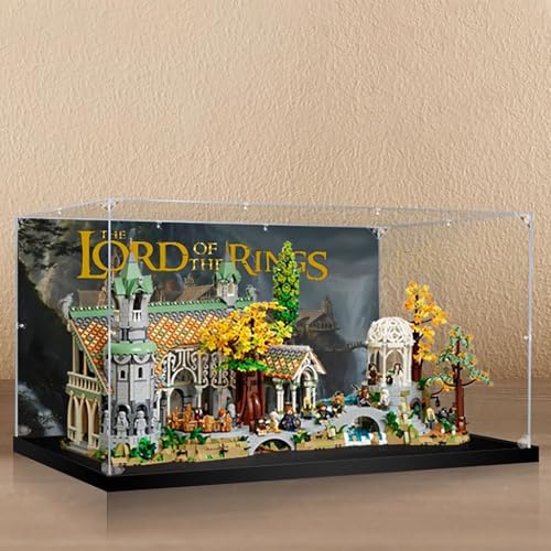 Acryl-Vitrine für Lego 10316 Valley Rivendell Castle Modell, staubdichte Displaybox, Aufbewahrungsbox, transparente Box, Displaybox kompatibel mit Lego 10316 (nur Hülle, kein Modell) von NNIESSD