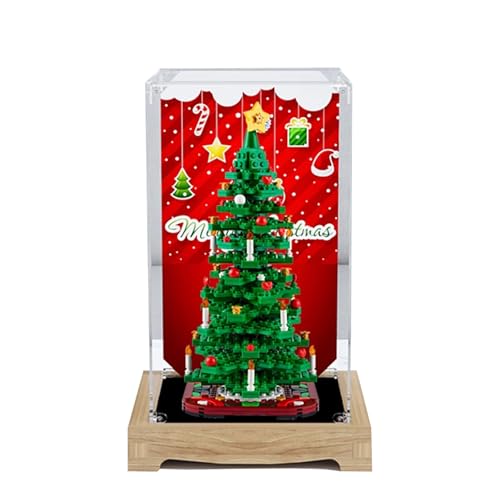 Acryl-Vitrine für Lego 40573 Weihnachtsbaummodell, Staubdichte Displaybox Aufbewahrungsbox Transparente Box Displaybox Kompatibel mit Lego 40573 (nur Hülle, Kein Modell) (Option 1) von NNIESSD