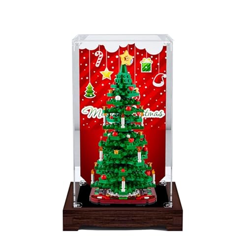 Acryl-Vitrine für Lego 40573 Weihnachtsbaummodell, Staubdichte Displaybox Aufbewahrungsbox Transparente Box Displaybox Kompatibel mit Lego 40573 (nur Hülle, Kein Modell) (Option 3) von NNIESSD