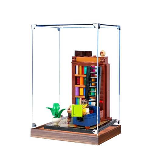 Acryl-Vitrine für Lego 40698 Ein Haus voller Bücher Modell, staubdichte Displaybox, Aufbewahrungsbox, transparente Box, Displaybox kompatibel mit Lego 40698 (nur Hülle, kein Modell) (Option 1) von NNIESSD