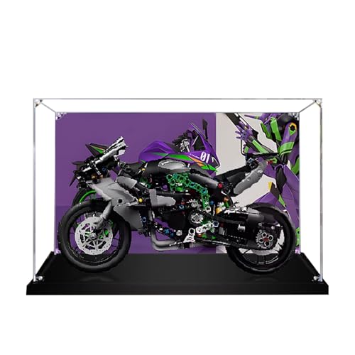 Acryl Vitrine für Lego 42170 Motorradmodell, Staubdichte Displaybox Aufbewahrungsbox Transparent Box Displaybox Kompatibel mit Lego 42170 (nur Hülle, Kein Modell) von NNIESSD