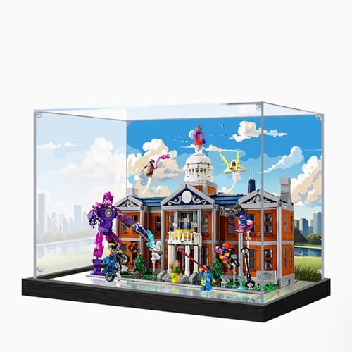 Acryl-Vitrine für Lego 76294 X-Men: X-Mansion, staubdichte Box, Aufbewahrungsbox, transparente Box, Displaybox kompatibel mit Lego 76294 (nur Hülle, kein Modell von NNIESSD