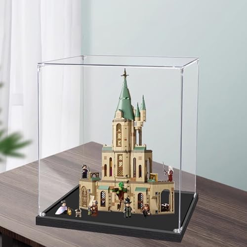 Acryl-Vitrine für Lego 76402 Dumbledore's Büromodell, staubdichte Displaybox, Aufbewahrungsbox, transparente Box, Displaybox kompatibel mit Lego 76402 (nur Hülle, kein Modell) (2mm) von NNIESSD