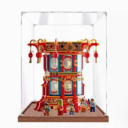 Acryl-Vitrine für Lego 80116 Fulai Lauflicht-Modell, staubdichte Box, Aufbewahrungsbox, transparente Box, Displaybox kompatibel mit Lego 80116 (nur Hülle, kein Modell) (Option 2 2 mm) von NNIESSD