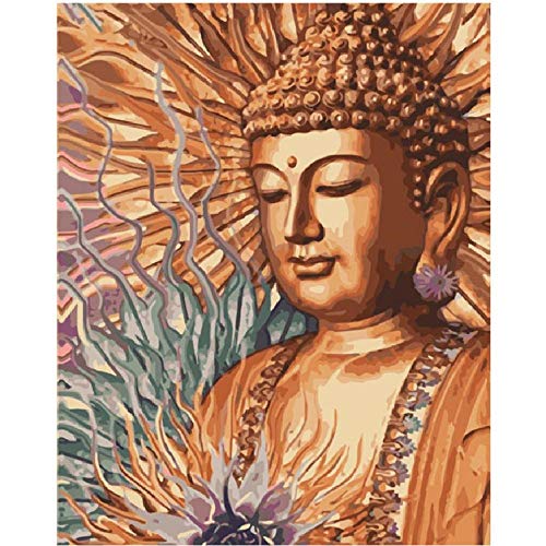 Puzzle 1000 Teile Landschaft Erwachsene Puzzle Holzpuzzle 3D Klassisches Puzzle Holzschnitzerei Buddha Statue Abbildung DIY Moderne Kunst Hauptdekor,75X50Cm von NNNGTAOCER