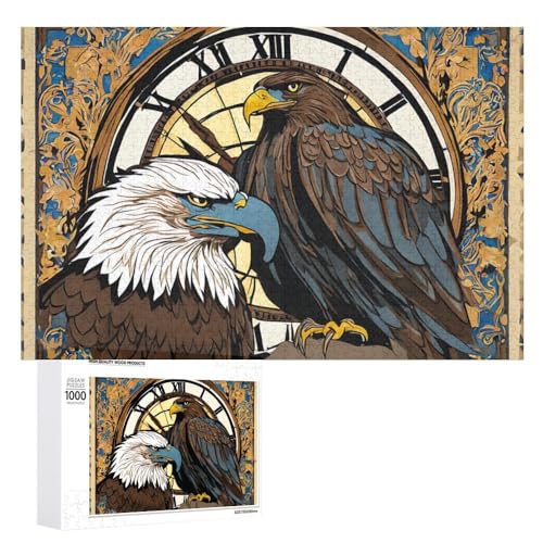 Adler Puzzle Für Erwachsene,Goldener Adler, 1000 Teile,Viking Puzzle Für Erwachsene, Für Erwachsene Und Kinder,Puzzles Geschenke (Puzzle 3,300pcs (40x28cm)) von NNSECC