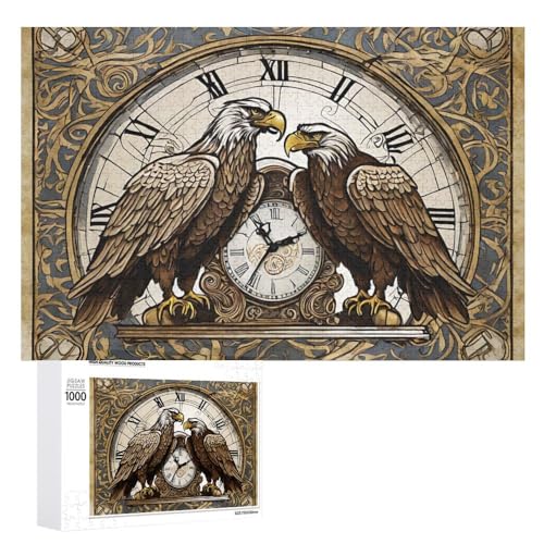 Adler Puzzle Für Erwachsene,Goldener Adler, 1000 Teile,Viking Puzzle Für Erwachsene, Für Erwachsene Und Kinder,Puzzles Geschenke (Puzzle 7,300pcs (40x28cm)) von NNSECC