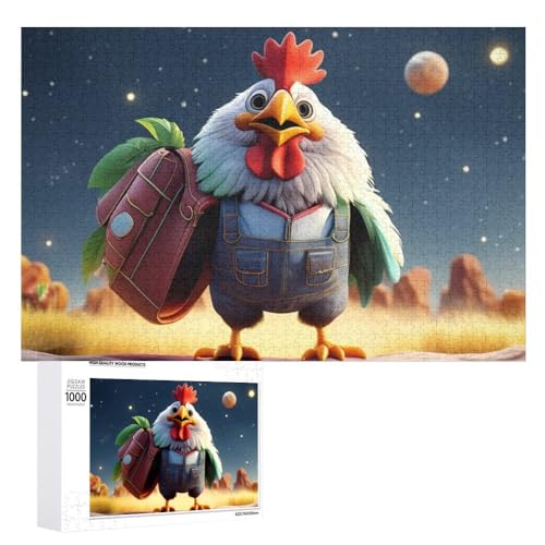 Hahn Puzzle Für Erwachsene,Hähne 1000 Teile Puzzles,holzpuzzle Puzzles Spiel,Für Erwachsene Eine Herde Von Hähnen Und Hühnern (Puzzle 2,500pcs (52x38cm)) von NNSECC