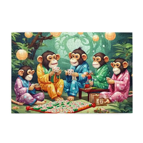 Affess Puzzles Puzzles 1000 Teile Tier Puzzles Spiele Puzzle Für Erwachsene, Kinder, Jungen, Mädchen, Geschenk (6,1000pcs (75x50cm)) von NNSECS