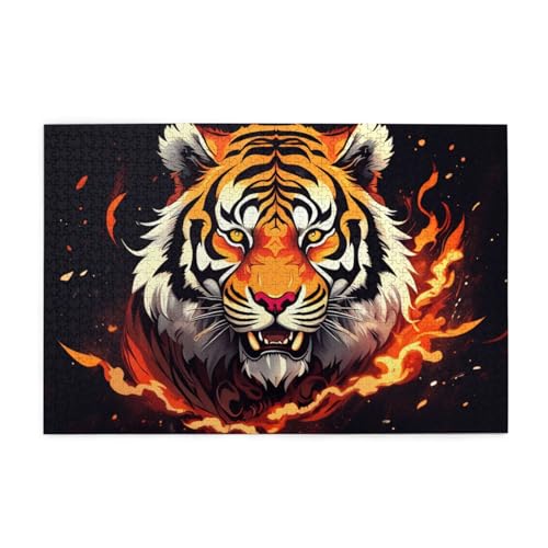 Tiger Puzzles Puzzles 1000 Teile Tier Puzzles Spiele Puzzle Für Erwachsene, Kinder, Jungen, Mädchen, Geschenk (5,1000pcs (75x50cm)) von NNSECS