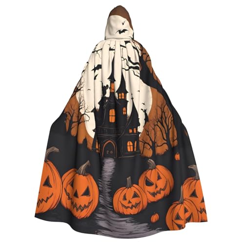 NNSOOD Gothic Happy Halloween Prints Erwachsene Kapuzenumhang Umhang für Halloween-Kostümpartys und mehr von NNSOOD