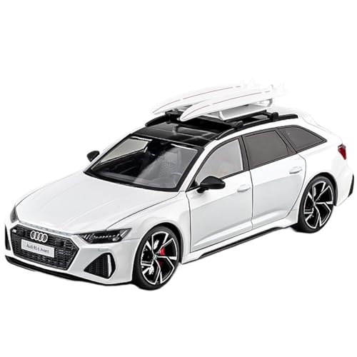 For 1/18 RS6 AVANT MODELL SUV Legierung Automodel Mit Sound Und Licht Höhle Metall Spielzeugauto Automodel Sammlerstück Ornament(Weiß) von NNYIMJ