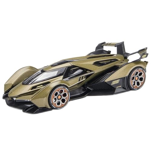 For 1/22 LAMBO V12 VISION Supercar Alloy Model Sound & Light Synchronized Toy Car Die-Cast Sammlerobjekt Ornament(Grün) von NNYIMJ