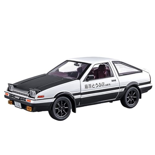 For 1/24 AE86 Fujiwara Tofu Shop Automodel Legierung Spielzeug Automodel Spritzguss Auto Legierung Automodel Sammlerstück Ornament Sound Und Licht Spielzeug(Black white) von NNYIMJ