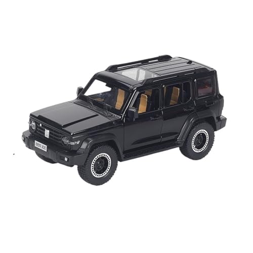 For 1/24 Great Wall Tank 300 Cyberpunk Edition Automodel Simulation Legierung SUV Geländewagen Ornamente Spielzeugauto(Black) von NNYIMJ