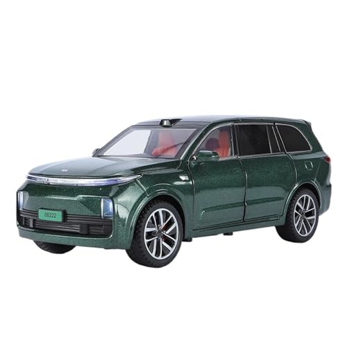 For 1/24 Ideal L9 Neue Energie SUV Simulation Legierung Auto Modell Spielzeug Auto Ornamente Material Zink-Legierung(Grün) von NNYIMJ