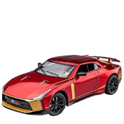 For 1/24 New GTR50th Anniversary Limited Edition Legierung Auto Modell Spielzeug Auto Ornamente Simulation Sportwagen Modell Auto(Rot) von NNYIMJ