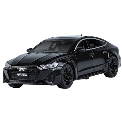 For 1/24 RS7 Black Knight Alloy Car Model Sound And Light Metal Toy Car Collection Ornaments(Black) von NNYIMJ