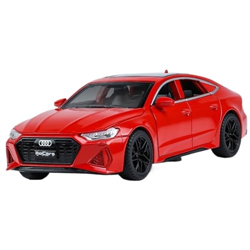 For 1/24 RS7 Black Knight Alloy Car Model Sound And Light Metal Toy Car Collection Ornaments(Red) von NNYIMJ