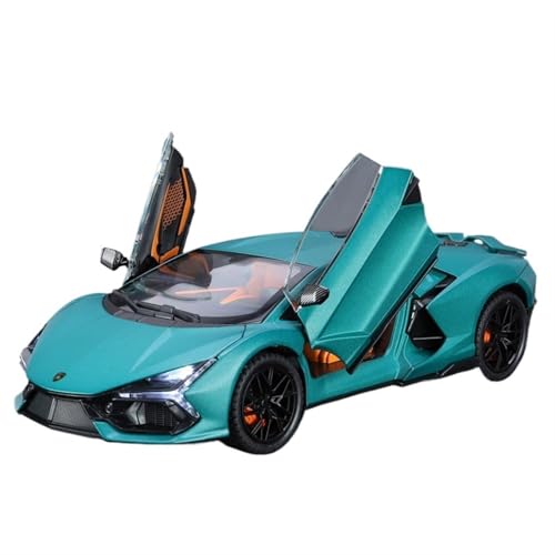 For 1/24 Ravello Supercar Hardtop Version Sound Und Licht Spielzeug Auto Spritzguss Modell Simulation Legierung Auto Modell Kollektion Ornamente(Blue) von NNYIMJ