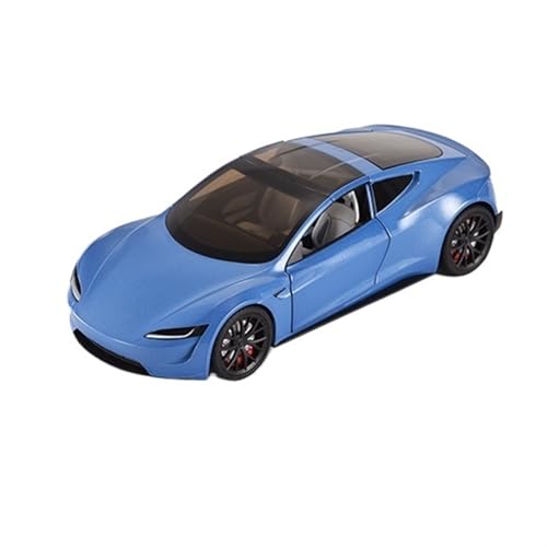 For 1/24 Roadster New Energy Tram Legierung Spielzeug Auto Modell Spritzguss Auto Legierung Auto Modell Sammlerstück Ornament Sound Und Licht Spielzeug(Blue) von NNYIMJ