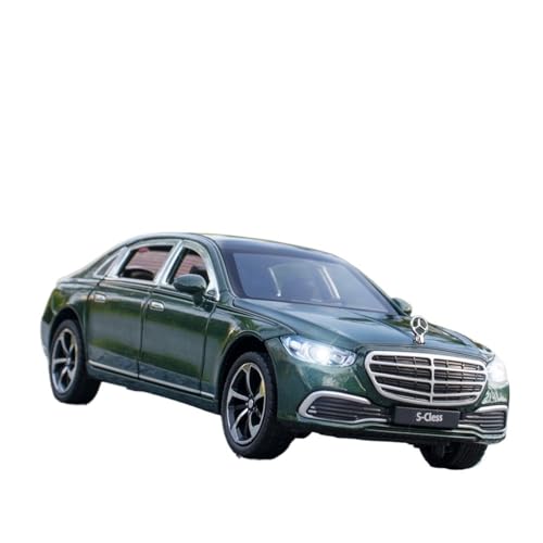 NNYIMJ for 1/24 S400L Limousine Legierung Modell Sound & Licht Synchronisiert Spielzeug Autos Druckguss Modell Charaktere Sammlerstücke Ornamente(Green) von NNYIMJ