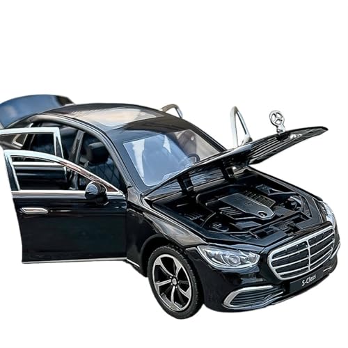 NNYIMJ for 1/24 S400L Limousine Legierung Modell Sound & Licht Synchronisiert Spielzeug Autos Druckguss Modell Charaktere Sammlerstücke Ornamente(Black) von NNYIMJ