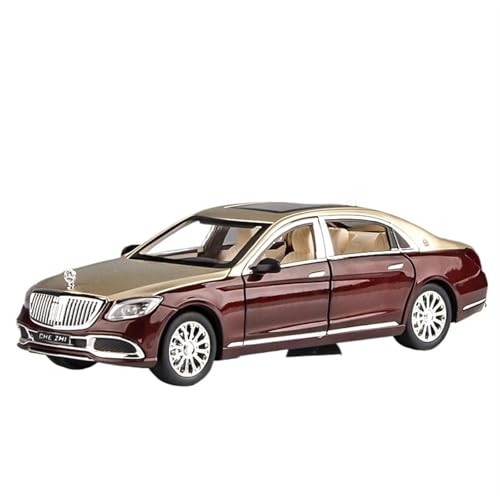 For 1/24 S600 Business Limousine Legierung Spielzeug Auto Modell Spritzguss Auto Legierung Auto Modell Sammlerstück Ornament Sound Und Licht Spielzeug(Braun) von NNYIMJ