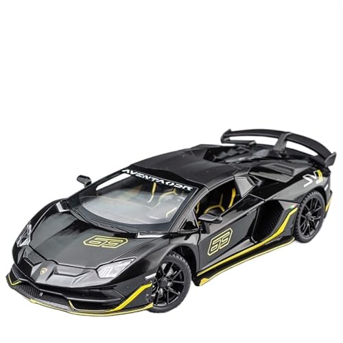 For 1/24 SVJ Supercar Legierung Auto Modell Spielzeug Auto Simulation Sportwagen Modell(Yellow) von NNYIMJ