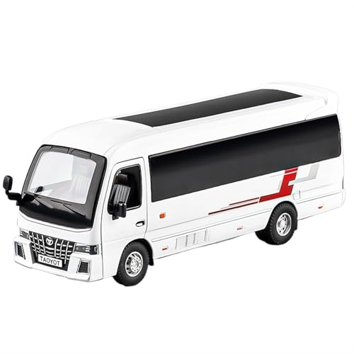 For 1/32 Coaster Bus Model Bus Toy Business Car Legierung Modell Legierung Auto Modell Sound Und Licht Metall Spielzeug Auto Modell Sammlung Ornamente(White) von NNYIMJ