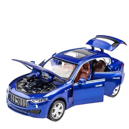 For 1/32 Color Bernstein Levante Alloy Simulation Auto Modell Sechs-türer Pull Back Spielzeugauto(Blue) von NNYIMJ