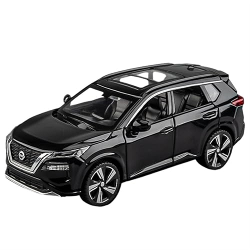 NNYIMJ for 1/32 Kizuna X-Trail SUV Legierungsmodell Legierungsautomodell Sound Und Licht Metallspielzeugauto Automodellsammlung Ornamente(Black) von NNYIMJ