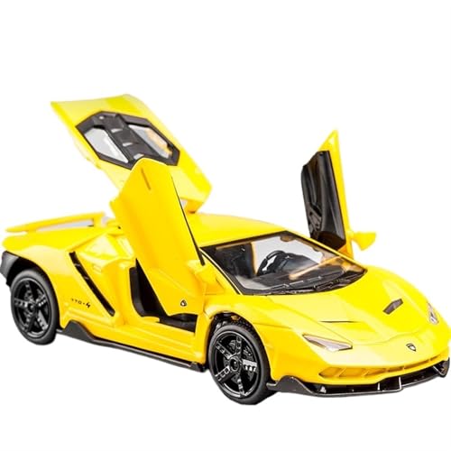 For 1/32 Lambo LP770-4 Legierung Automodel Ornamente Limousine Automodel Spritzguss Zink-Legierung Spielzeugauto(Yellow) von NNYIMJ