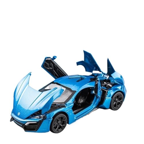 For 1/32 Lycan Sportwagen Legierung Spielzeug Simulation Pull Back Auto Modell(Blue) von NNYIMJ