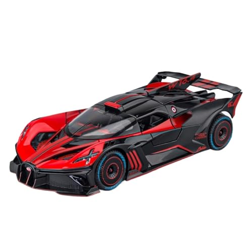 For 1:24 Bolide Blue Supercar Sound Und Licht Spielzeug Auto Spritzguss Legierung Spielzeug Auto Simulation Legierung Auto Modell Sammlung Ornamente(Rot) von NNYIMJ