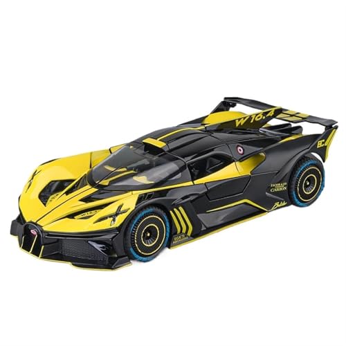 For 1:24 Bolide Blue Supercar Sound Und Licht Spielzeug Auto Spritzguss Legierung Spielzeug Auto Simulation Legierung Auto Modell Sammlung Ornamente(Yellow) von NNYIMJ