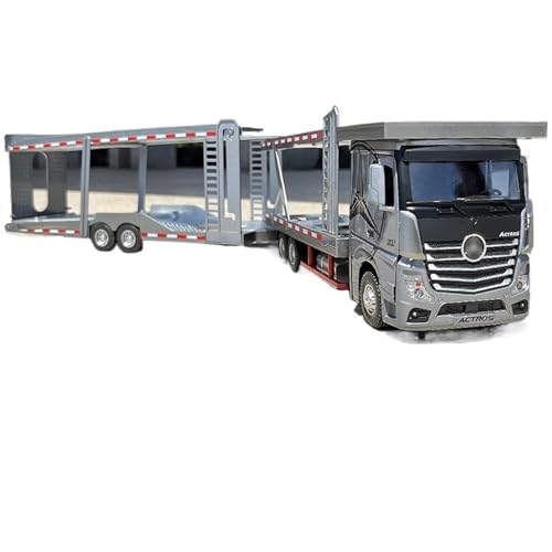 For 1:24 Doppeldecker-Autotransporter Erweiterte Version [gelb] Simulation Legierung Auto Modell Spielzeug Auto Ornamente Material Zink-Legierung(Chrom) von NNYIMJ