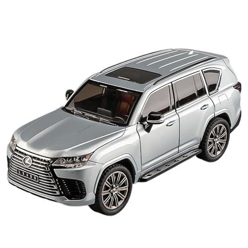 For 1:24 LEXS LX600 SUV Legierung Modell Legierung Auto Modell Sound Und Licht Metall Spielzeug Auto Modell Sammlerstücke Ornamente(Silber) von NNYIMJ