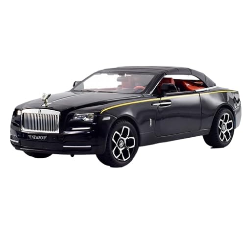 For 1:24 Phantom Cabriolet Sportwagen Legierung Modell Legierung Auto Modell Sound Und Licht Metall Spielzeug Auto Modell Sammlerstück Ornamente(Schwarz) von NNYIMJ