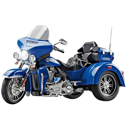 For 1:9 DAVIDSON Dreirädrige Motorrad Legierung Auto Modell Spritzguss Modell Sound Und Licht Spielzeug Auto Sammlerstück Ornamente(Blue) von NNYIMJ