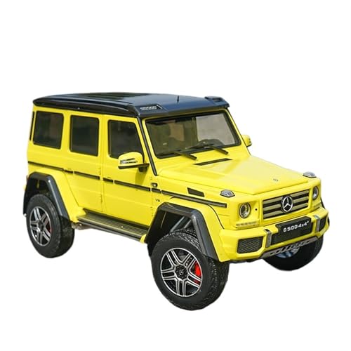 For Original 1:18 AR G500 4x4 G-Klasse Geländewagen Legierung Simulation Automodel Nicht Mehr Erhältlich Auto Spielzeug Mit Lichter Spritzguss Modell(Yellow) von NNYIMJ