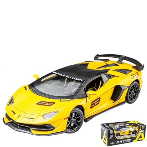 Für 1/24 SVJ Supercar Alloy Car Modell Spielzeug Auto Simulation Sportwagenmodell(Black) von NNYIMJ