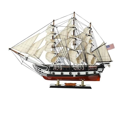 NNYIMJ Constitution 60 cm Holz Handgefertigtes Segelboot Modell Holz Segelboot Handwerk Boot Mediterranes Segelboot Kreuzfahrtschiff Ornament Sammlerstück Ornament Heimdekoration von NNYIMJ