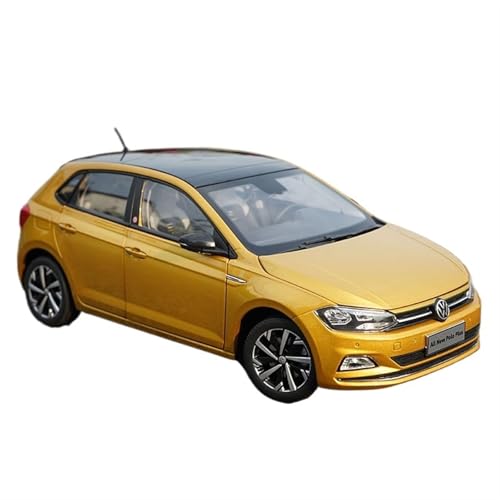 NNYIMJ For 1/18 Original Neu Polo Plu Replik Legierung Auto Modell Replik Reifen Mit Sound Und Lichtern (Gold) von NNYIMJ