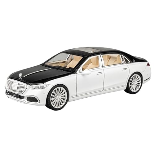 NNYIMJ For 1/24 S680 Legierung Luxusauto Modell Junge Ornamente Für Auto Spielzeug Aus Metall Stoßfest (White) von NNYIMJ