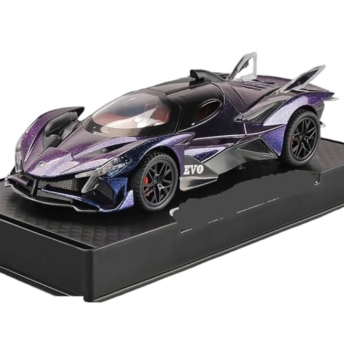 NNYIMJ For 1/32 Evo Sports Car Spielzeug Auto Legierung Simulation Modell Auto Legierung Modell Spielzeug Sammlung Ornamente (Purple) von NNYIMJ