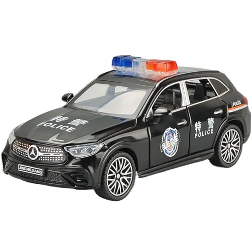 NNYIMJ For 1/32 GLC-400e Polizeiauto Automodell Ornamente Legierung Spielzeug Auto Simulation Auto (Schwarz) von NNYIMJ