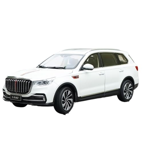 NNYIMJ For Original 1:18 Hongqi HS7 Offroad Simulationsmodell Legierung Auto Spielzeug Mit Licht Druckgussformen (White) von NNYIMJ